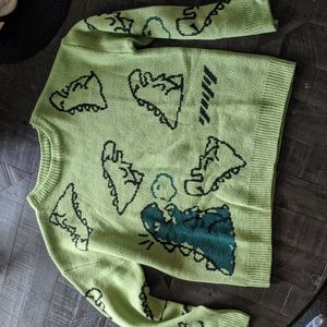 Shein dinosaur sweater size M NWOT
